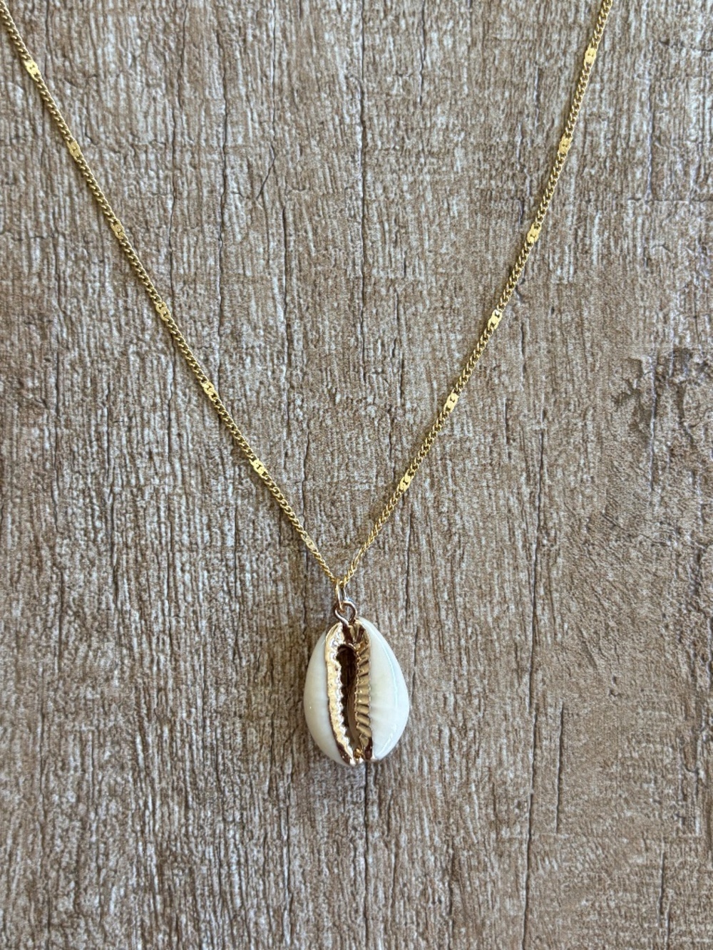 Gold Dipped Cowrie Shell Necklace